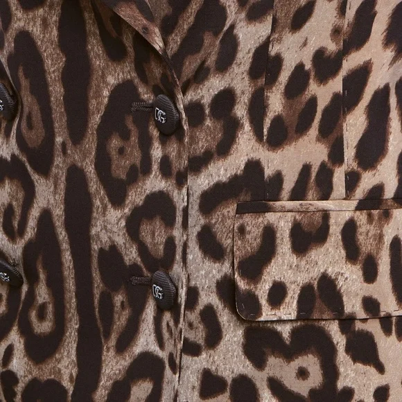 Dolce & Gabbana leopard printed doble breasted jacket size EU 48 NWT - Picture 6 of 7